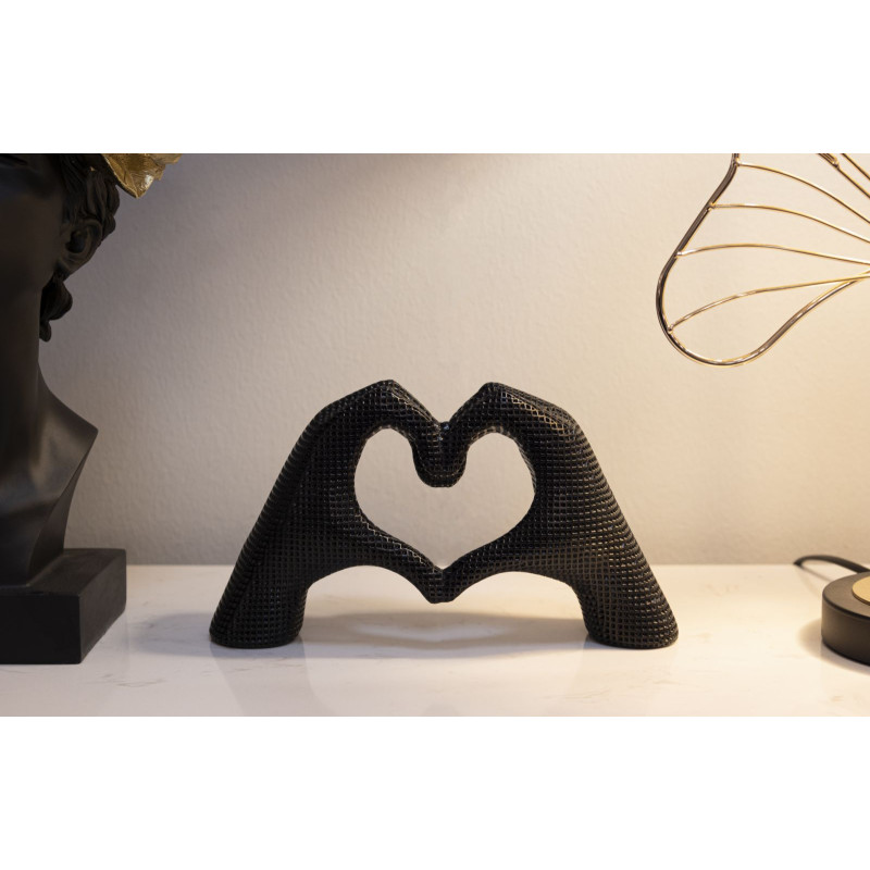 MAINS AMOUREUSES NOIRES CM 25X7,5X13,5