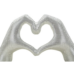 MAINS AMOUREUSES ARGENTÉES CM 25X7,5X13,5