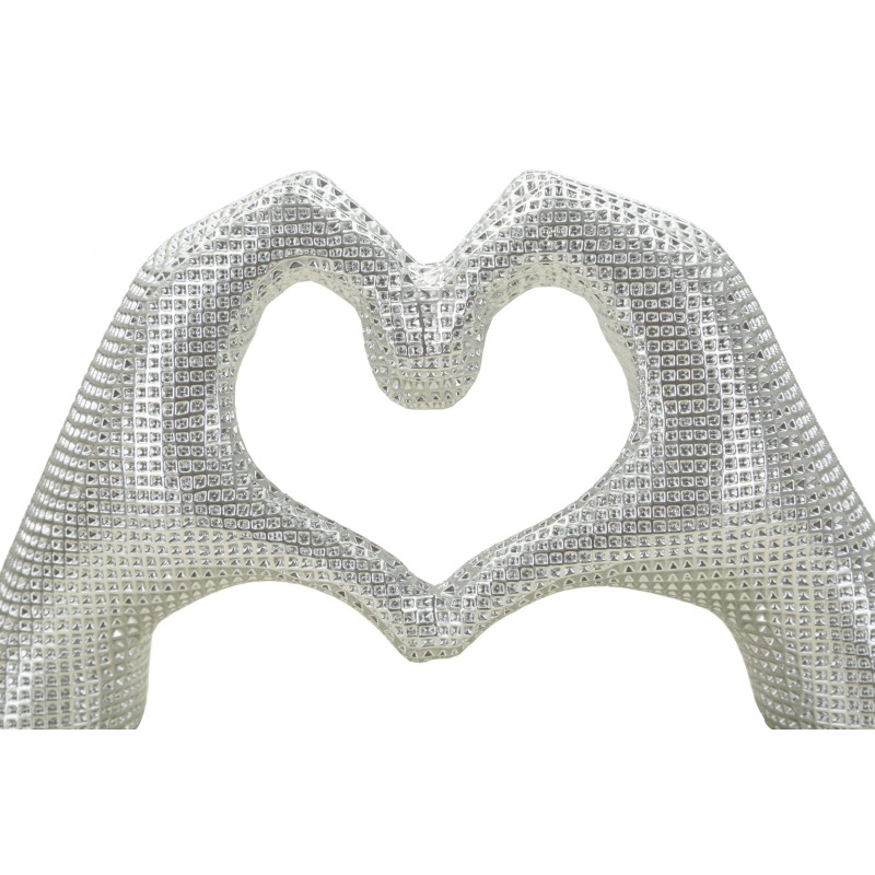 MAINS AMOUREUSES ARGENTÉES CM 25X7,5X13,5