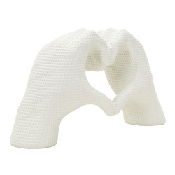 MAINS AMOUREUSES BLANC CM 25X7,5X13,5