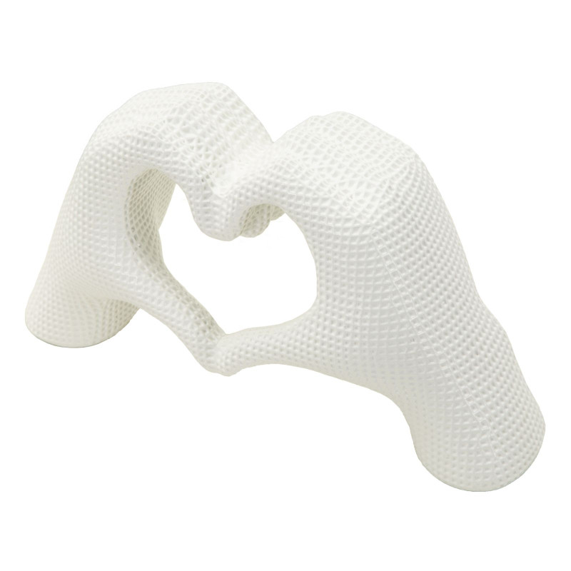 MAINS AMOUREUSES BLANC CM 25X7,5X13,5