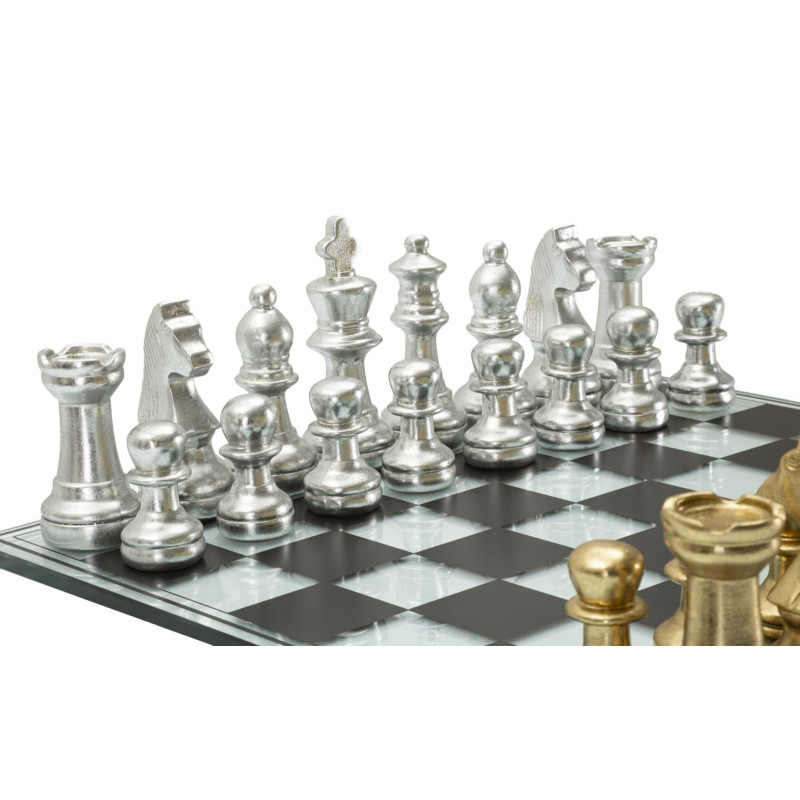 JEU D'ÉCHECS NOIR/BLANC CM 50,5X50,5X14