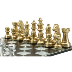 JEU D'ÉCHECS NOIR/BLANC CM 50,5X50,5X14
