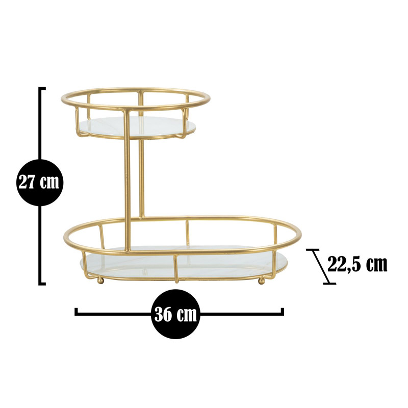 PLATEAU 2 NIVEAUX -A- CM 36X22,5X27
