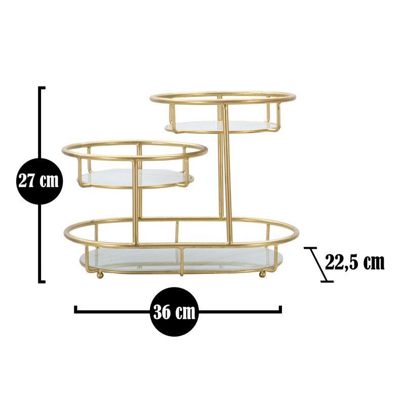 PLATEAU 3 NIVEAUX -B- CM 36X22,5X27