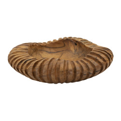 PLATEAU GERIS TECK CM Ø 29X7
