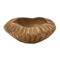 PLATEAU GERIS TECK CM Ø 19X8