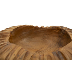 PLATEAU GERIS TECK CM Ø 19X8