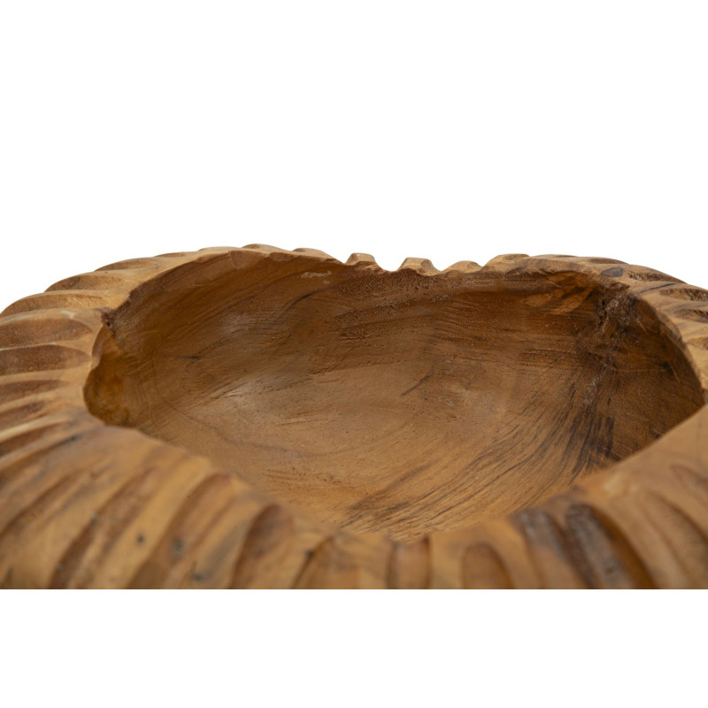 PLATEAU GERIS TECK CM Ø 19X8