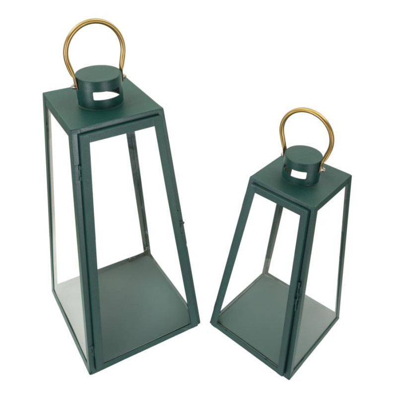 LANTERNE GRENT SET 2 PCS CM Ø 25X25X57-20X20X45