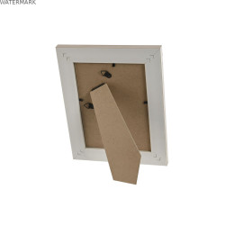 Cadre photo Home ESPRIT Blanc Beige Verre polystyrène Scandi 19 x 2 x 24 cm (4 Unités)