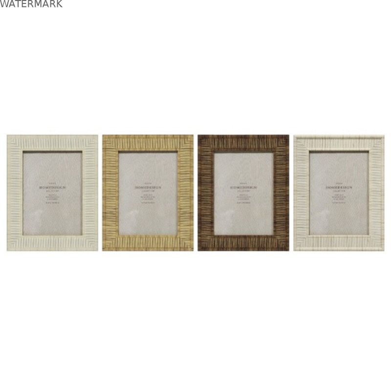 Cadre photo Home ESPRIT Beige Naturel Verre polystyrène Scandi 18,5 x 2 x 23,5 cm (4 Unités)