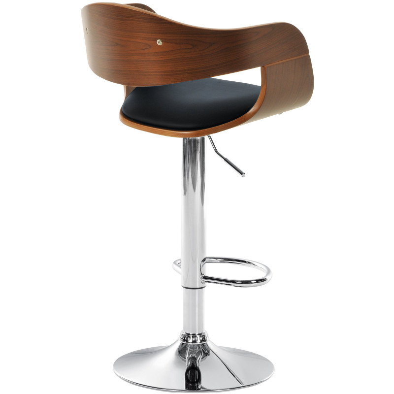 Tabouret de bar Kingston C noyer/noir