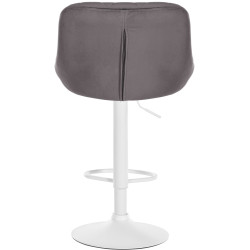 Tabouret de bar Lazio en velours gris