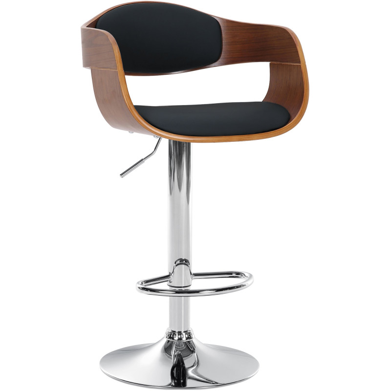 Tabouret de bar Kingston C noyer/noir
