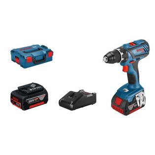 BOSCH Professionnal - Perceuse-visseuse 18V GSR18V-28 + 2 batteries 4Ah  + chargeur en coffret L-BOXX