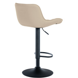 Lot de 2 tabourets de bar en similicuir Minosa crème