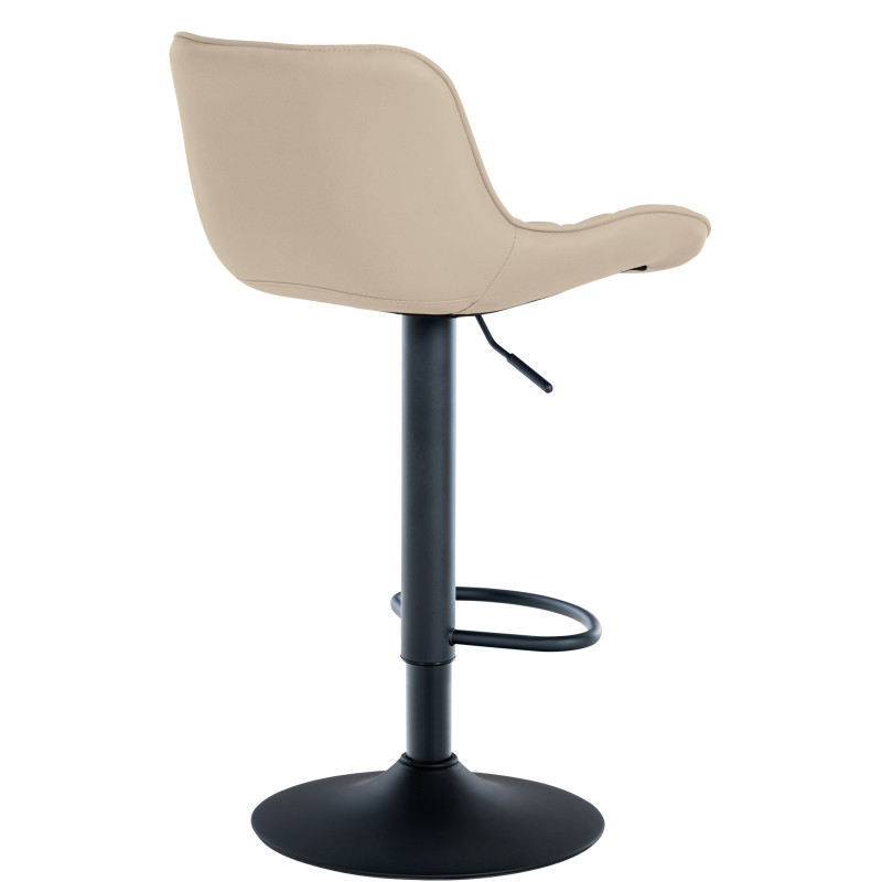 Lot de 2 tabourets de bar en similicuir Minosa crème