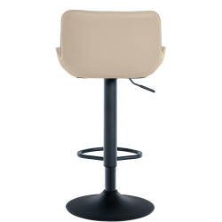 Lot de 2 tabourets de bar en similicuir Minosa crème