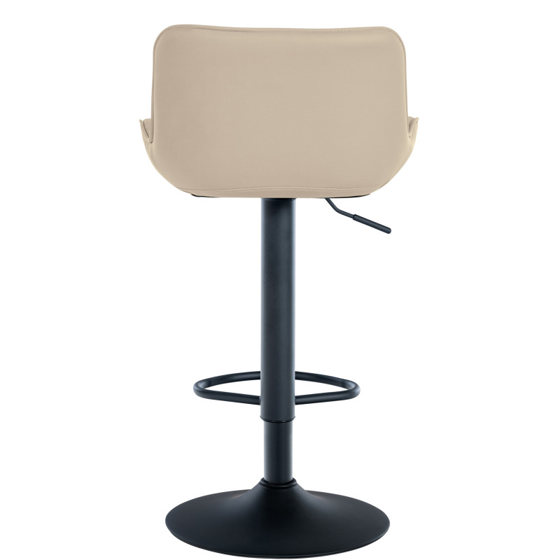 Lot de 2 tabourets de bar en similicuir Minosa crème
