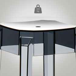 Tabouret de bar Fox, transparent