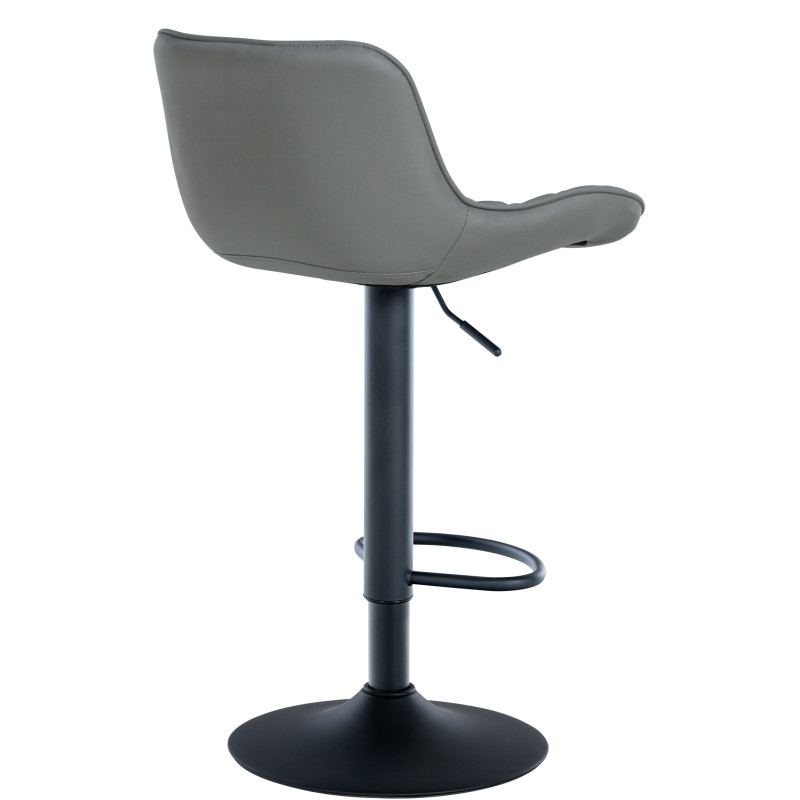 Lot de 2 tabourets de bar en similicuir Minosa gris