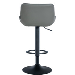 Lot de 2 tabourets de bar en similicuir Minosa gris