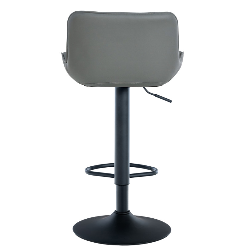 Lot de 2 tabourets de bar en similicuir Minosa gris