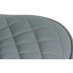 Lot de 2 tabourets de bar en similicuir Minosa gris