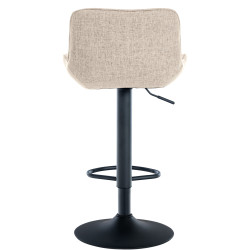 Lot de 2 tabourets de bar en tissu Minosa taupe