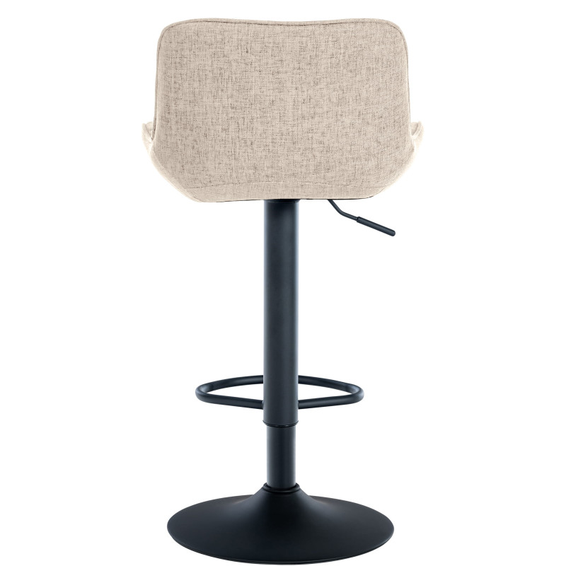 Lot de 2 tabourets de bar en tissu Minosa taupe