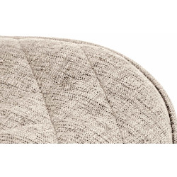 Lot de 2 tabourets de bar en tissu Minosa taupe