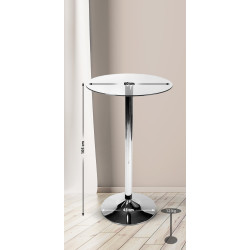 Table ronde en verre 105 cm...