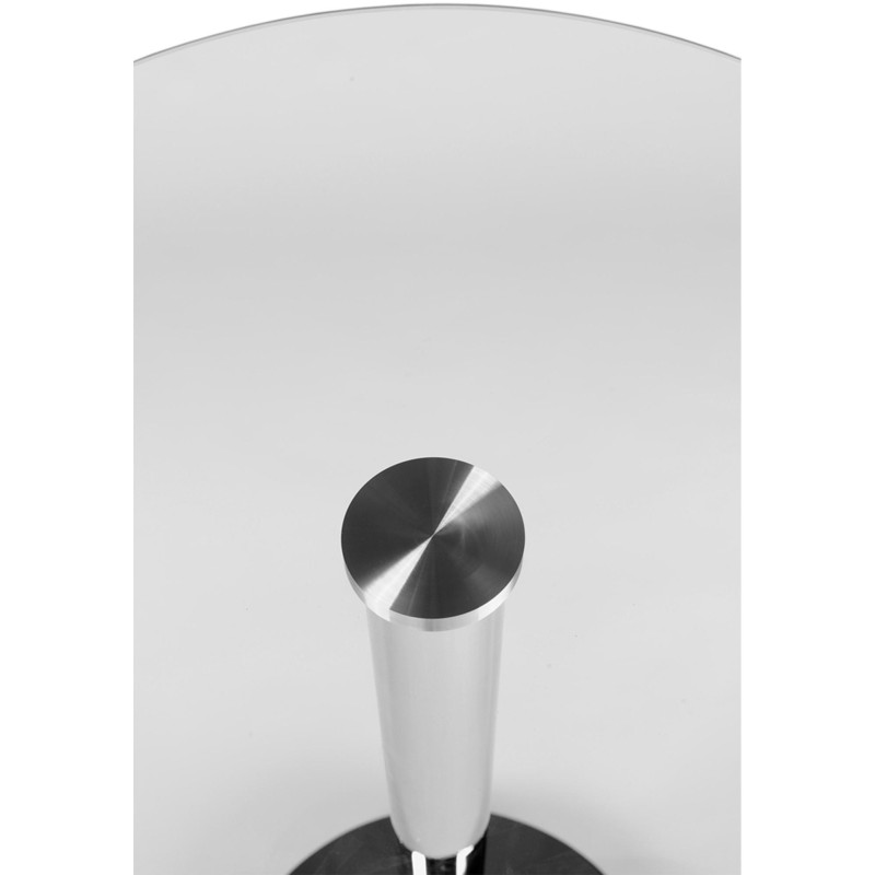 Table ronde en verre 105 cm verre transparent