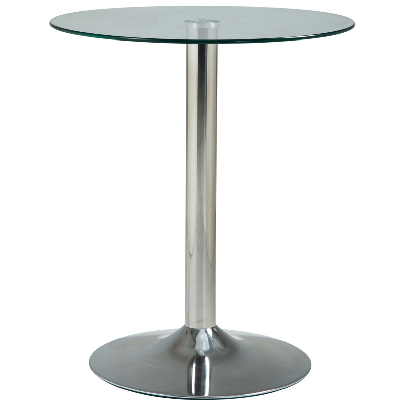Table en verre 70 cm verre transparent