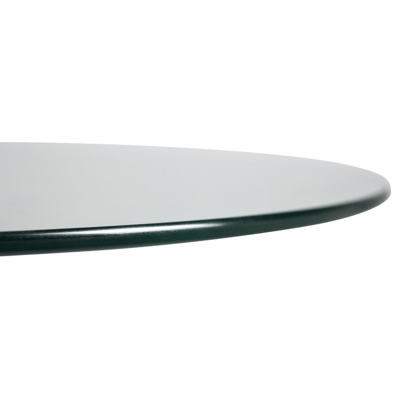 Table en verre 70 cm verre transparent