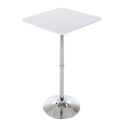 Table de bar carrée blanc