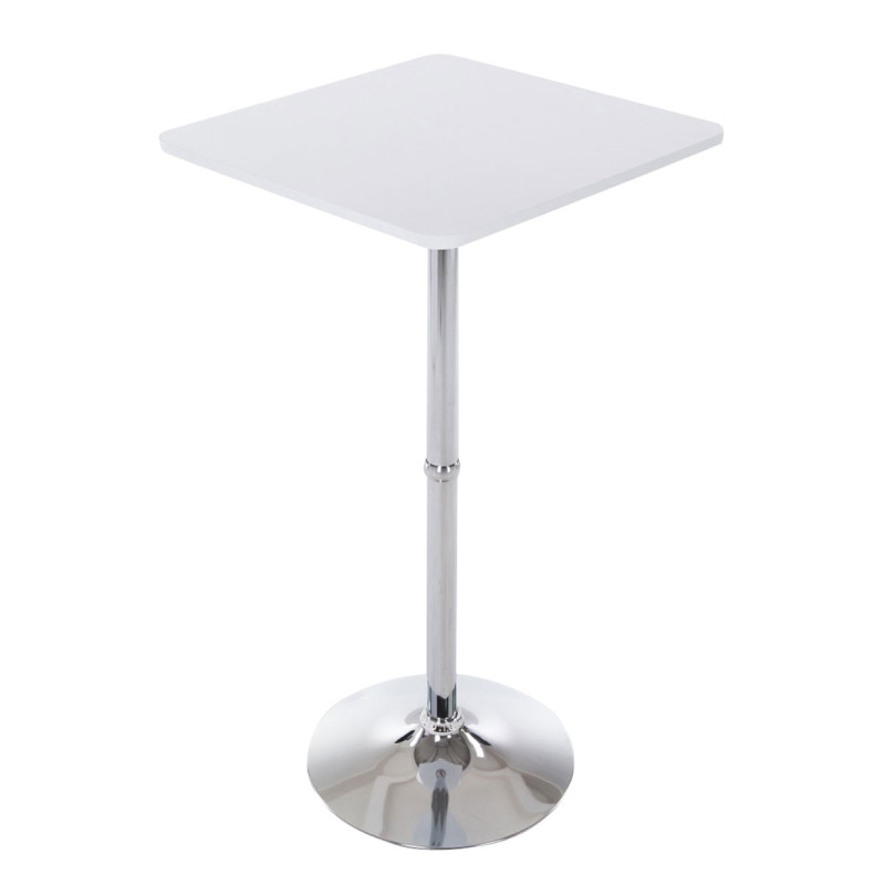 Table de bar carrée blanc