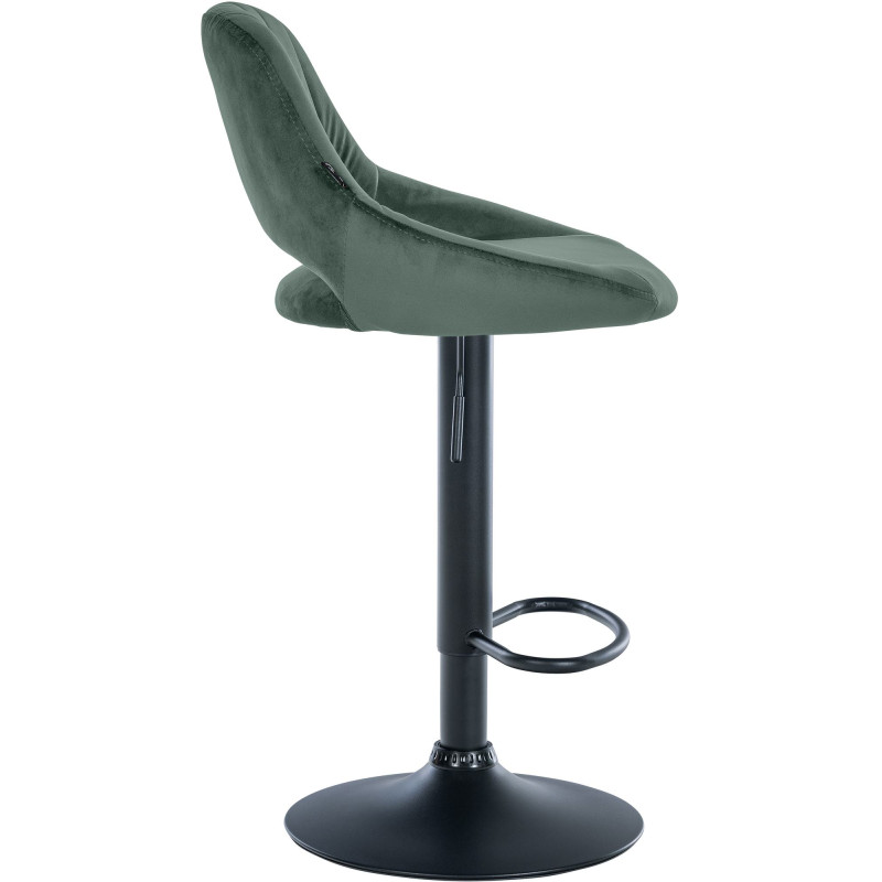 Lot de 2 tabourets de bar Milet velours B vert