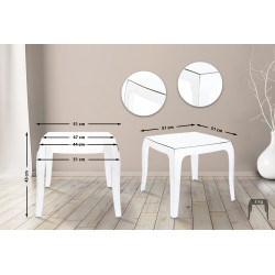 Table d'appoint Queen transparent