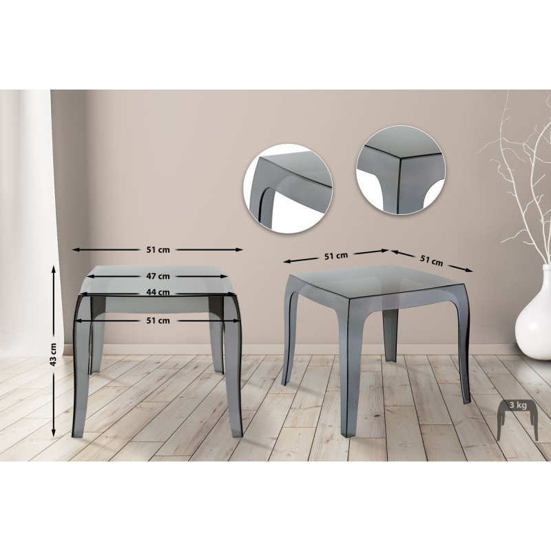 Table d'appoint Queen noir
