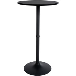 Table de bar ronde noir/noir