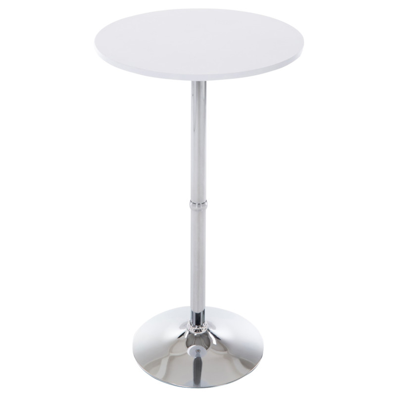 Ensemble de 2 tables de bar rondes blanc mat