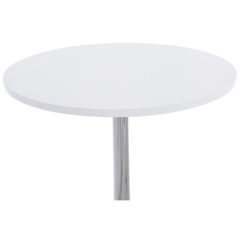 Ensemble de 2 tables de bar rondes blanc mat