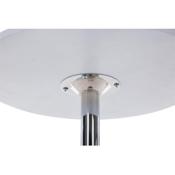 Ensemble de 2 tables de bar rondes blanc mat
