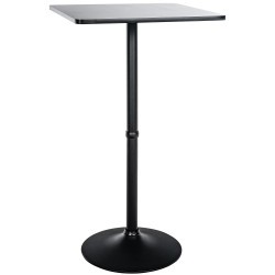 Table de bar carrée noir/noir
