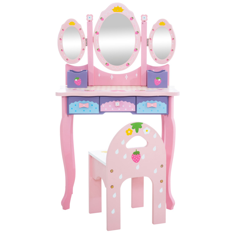 Coiffeuse pour enfants Emilia rose