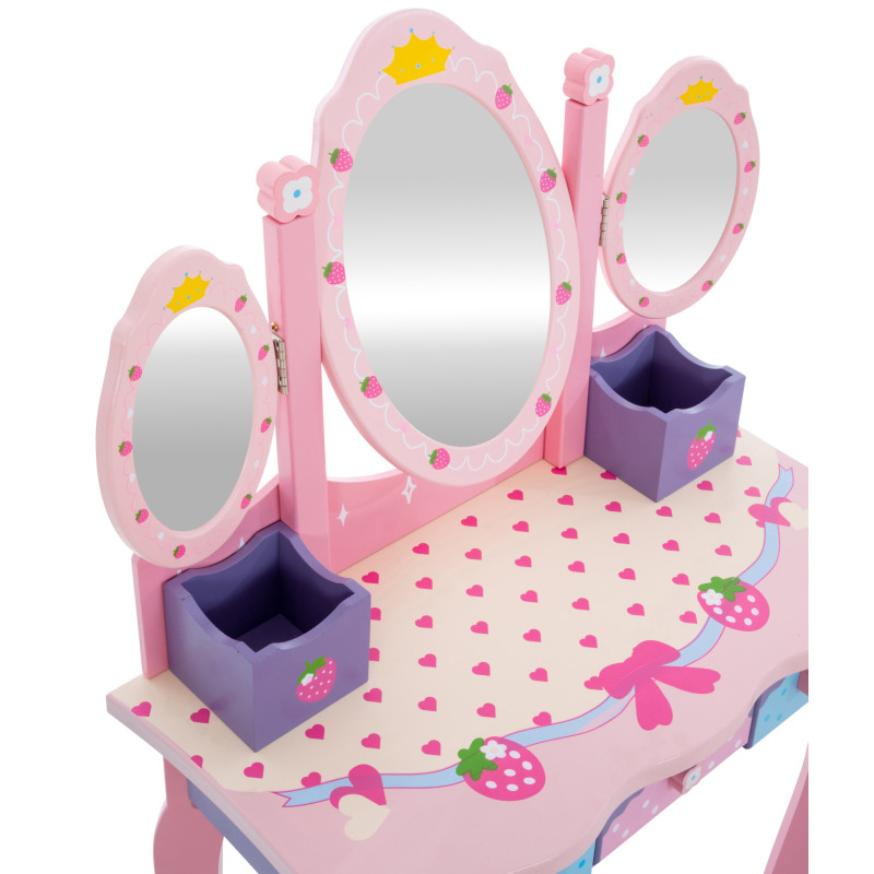 Coiffeuse pour enfants Emilia rose