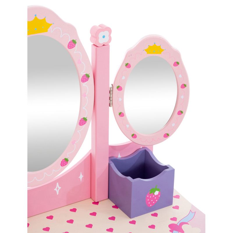 Coiffeuse pour enfants Emilia rose
