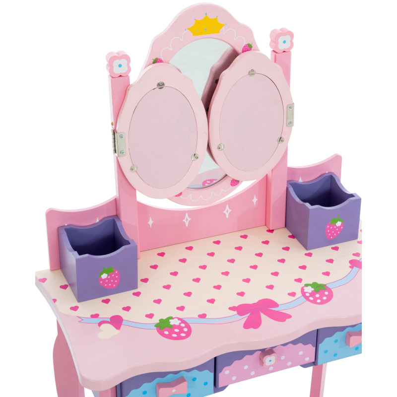 Coiffeuse pour enfants Emilia rose